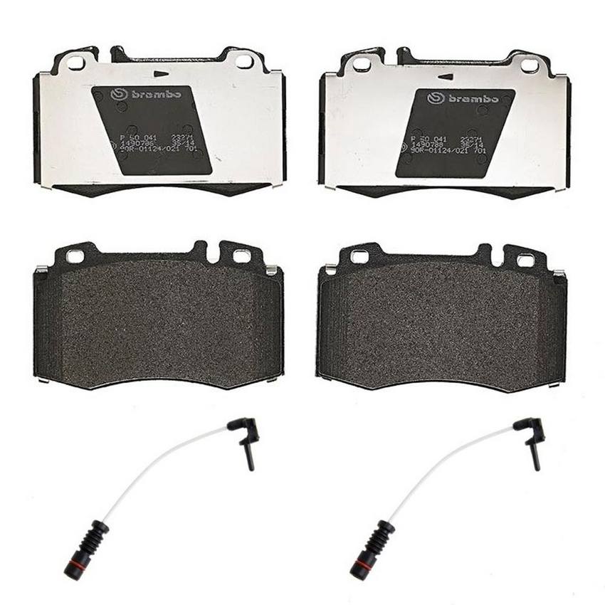 Mercedes Brakes Set Kit Pads Front (LowMet) (with Sensors